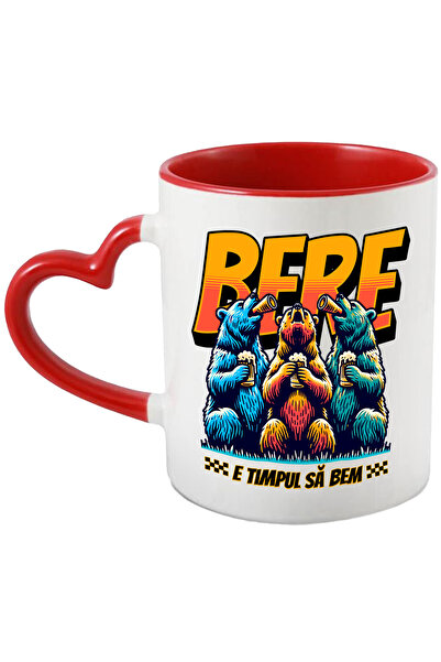 StoryGift Romania Cana Bere, e timpul sa bem ursi bruni cu pahare, 330ml, Cer...