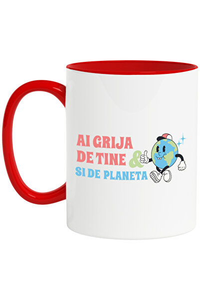 StoryGift Romania Cana ai grija de tine si de planeta, ecologie, 330ml, Ceram...