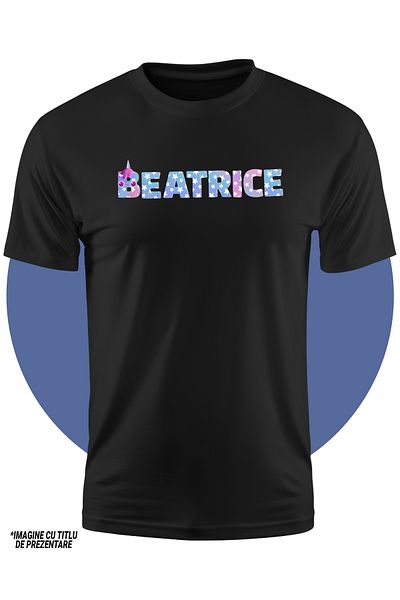 StoryGift Romania Tricou Copii Fete Cu Numele Beatrice, Unicorn, Printesa, Fairytale, Dragut 100% Bumbac, Un