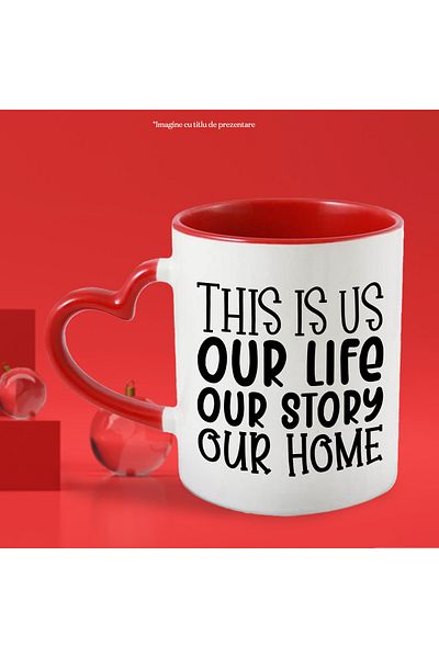 StoryGift Romania Mug with the text "This is us, our life, our story, our home" - these are us,, With ,STG.