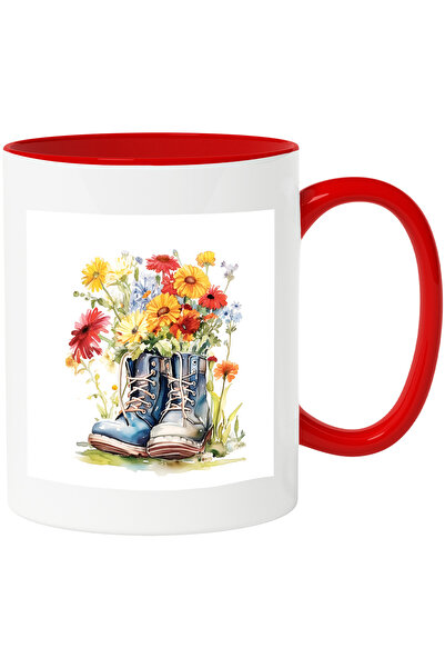 StoryGift Romania Cana cu niste incaltari in care sunt flori | pe post de ghi...