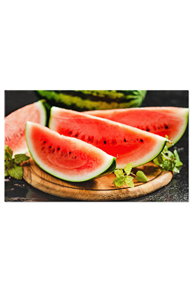 StoryGift Romania Tablou Canvas Felie De Pepene Rosu Proaspat, Un Deliciu Sanatos Si Jucaus Pentru Zilele De Vara