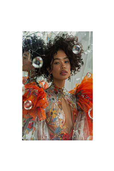 StoryGift Romania Tablou Canvas Draguta Fata Creola Cu Parul Saten Si Buzele ...