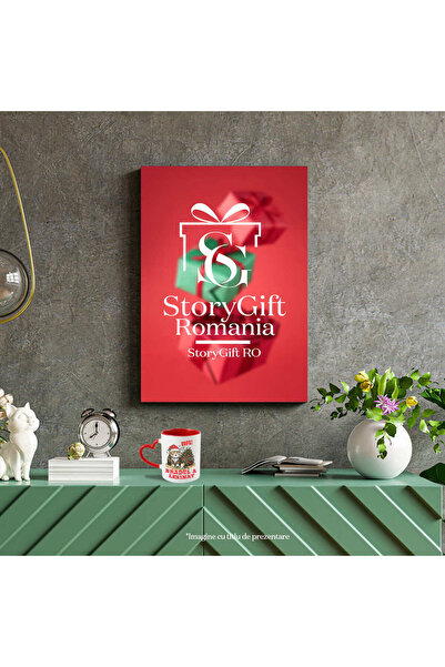 StoryGift Romania Cana Cu Pisica Grasa Cu Caciula Mos Craciun Text Haios Oops Bradul A Lesinat, Ce, Cu ,stg