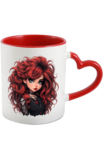 StoryGift Romania Cana cu o fata roscata draguta | ilustratie | goth | Hallow...