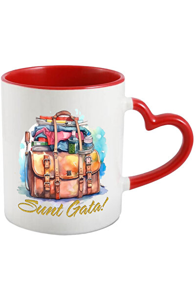 StoryGift Romania Cana Cu Mesaj Sunt Gata, Geanta, Bagaj, Haine, Sclipici, Mu...