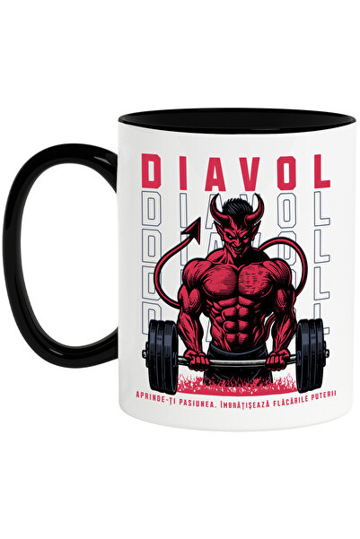 StoryGift Romania Cana Diavol ridicand greutati . Aprinde-ti pasiunea. Bodybu...