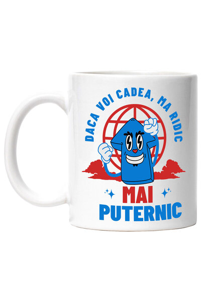 StoryGift Romania Cana cu Sageata Vesela Motivata Text Daca voi Cadea Ma Ridi...