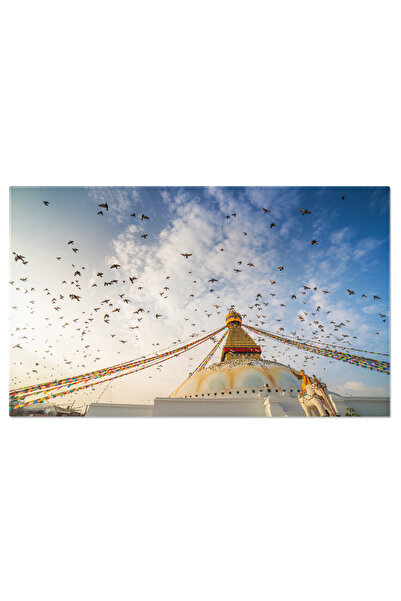 StoryGift Romania Tablou Canvas Tren De Pasageri Parasind Gara Tren, Calatorie, Statie, Soare Rasare, Soare Apune