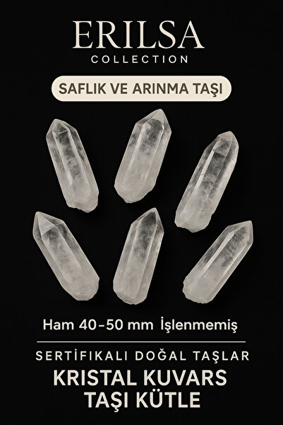Tesbih Atölyesi Sertifikalı Ham Işlenmemiş Dis Kristal Kuvars Taşı Kütle El T...