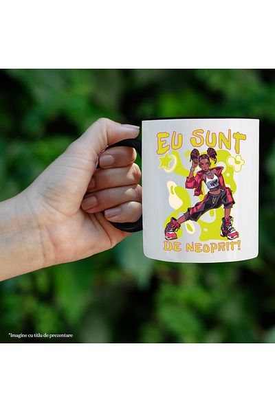 StoryGift Romania Girl mug modern outfit text I am unstoppable motivational girls, 330ml, Ceram, Cu