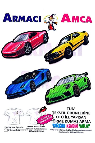 Armacı Amca Ütü İle Yapışan Örme Kumaş Pratik Arma Yama Patch Yarış Arabaları...