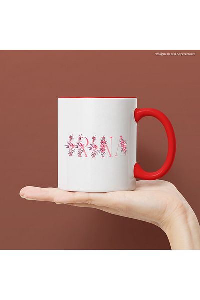StoryGift Romania Mug With Name Irina, Floral, Colorful, Creative, Beautiful, Unique, 330ml, Ceramic c, With ,STG