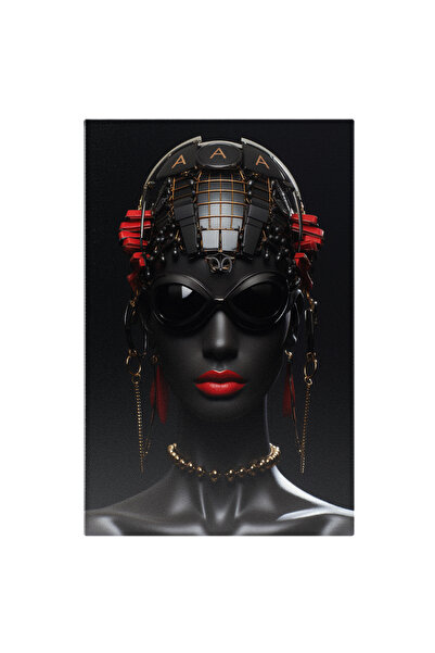 StoryGift Romania Tablou Canvas: Model In Tematica Negru Stralucitor Arta,int...