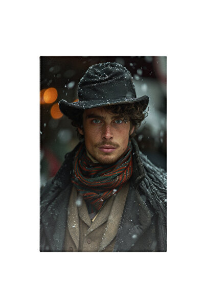 StoryGift Romania Tablou Canvas: Bărbatul Misterios De Pe Stradă Privirea Aca...