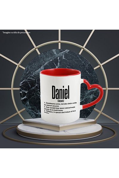 StoryGift Romania Mug With The Name Daniel, With Funny Message, Curious, Sociable, Noisy, 330ml, Wax, With ,STG