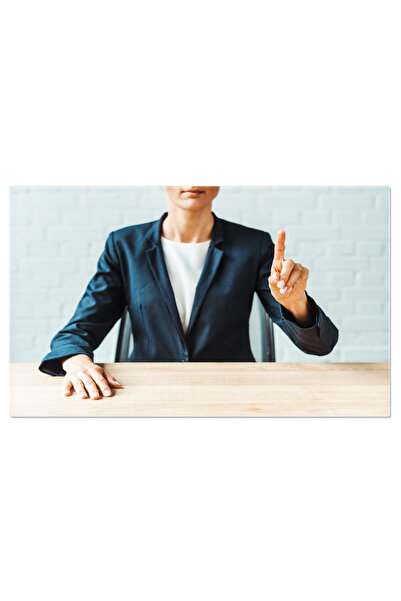 StoryGift Romania Canvas Print Focus and Direction Businesswoman Pointing Wit...