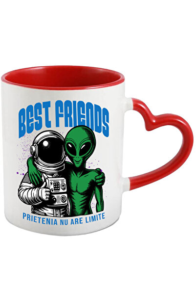 StoryGift Romania Cana cu Costum Astronaut Extraterestru Verde Cei Mai Buni P...