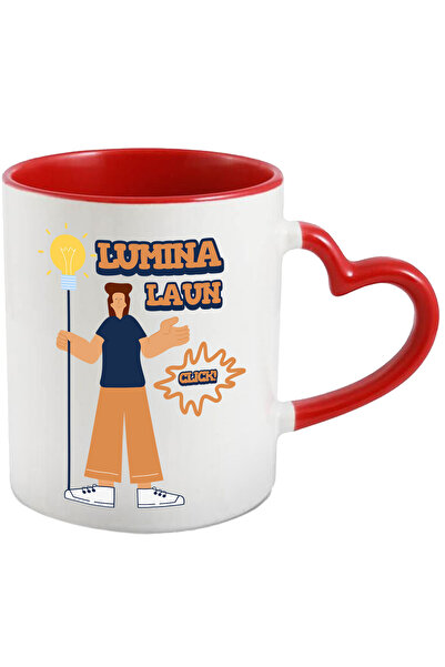 StoryGift Romania Cana Fata Cu Bec Text lumina la un click, 330ml, Ceramica c...