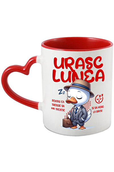 StoryGift Romania Cana cu Rata Haioasa Alba cu Costum Elegant Palarie Serviet...