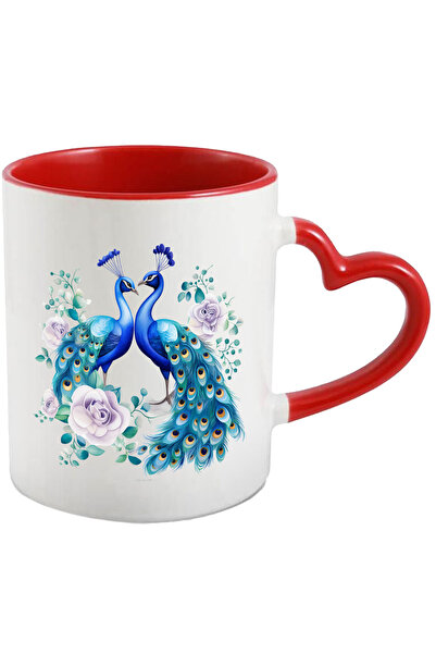 StoryGift Romania Cana cu o paunita si un paun | ilustratie | flori | plante ...