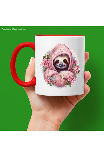 StoryGift Romania Sloth animal mug | illustration | thickly dressed | cold | popcorn | r, Cu ,STG