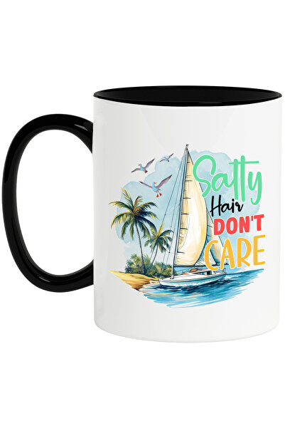 StoryGift Romania Cana cu mesajul "Salty hair don't care", vara, vacanta, rel...