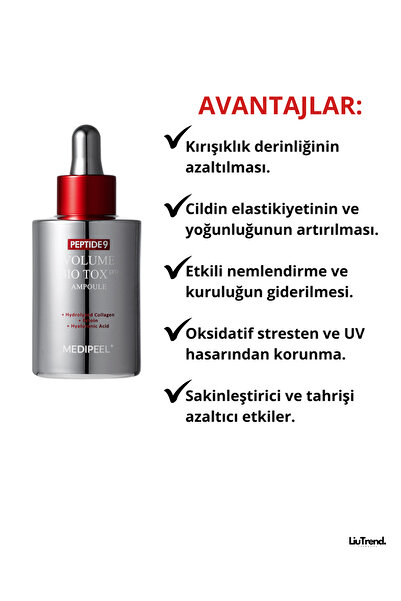 Medipeel Peptide 9 Volume Bio Tox Ampoule Pro 100 ml Volufiline ve Peptit İçeren Cilt Bakım Ampulü M0067
