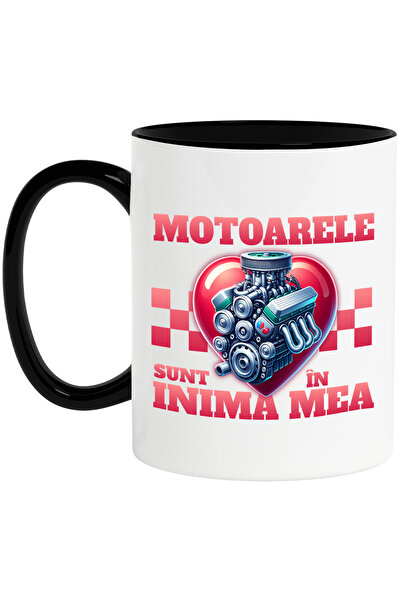 StoryGift Romania Cana motoarele sunt în inima mea masini viteza, 330ml, Cera...