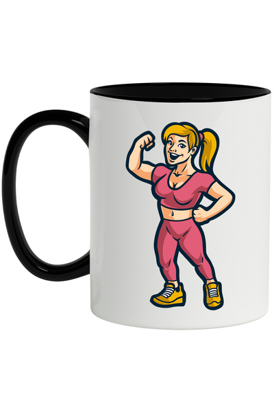 StoryGift Romania Cana Cu Femeie, Sala, Gym, Sport, Echipament, Adidasi, Mult...