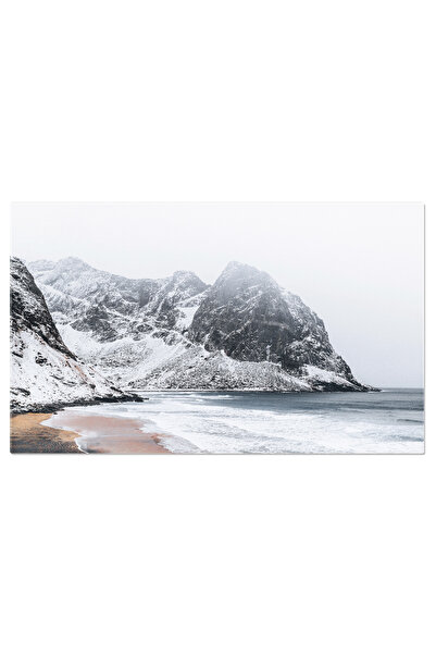 StoryGift Romania Tablou Canvas - Plaja Neagra Si Peisajul Montan Din Norvegi...