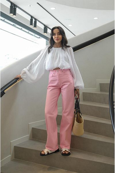 Havoş Ροζ Kuzmina Straight Jean