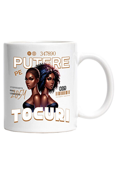 StoryGift Romania Cana Doua Fete Puternice Text Putere Pe Tocuri , 330ml, Cer...