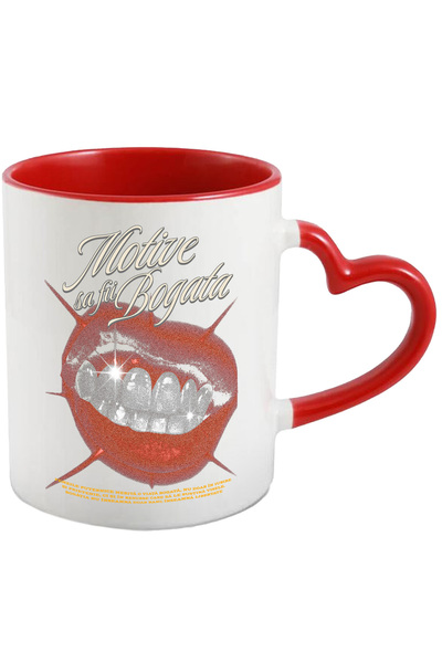 StoryGift Romania Cana Buze Rosii cu Dinti Stralucitori Text Motive Sa fii Bo...