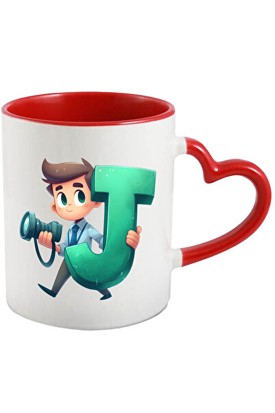 StoryGift Romania Cana cu un fotograf care tine litera "J" | ilustratie | apa...