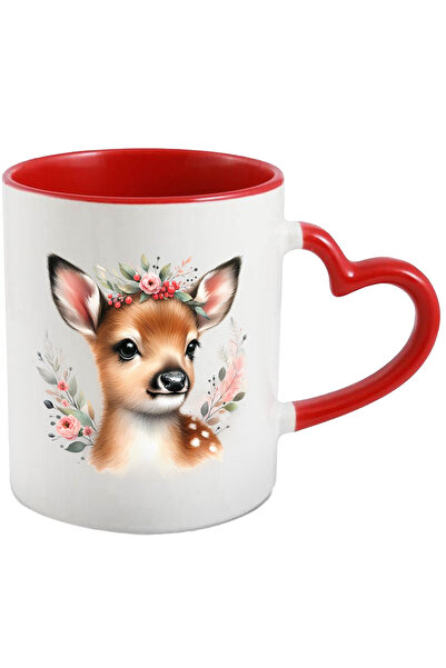 StoryGift Romania Cana cu o caprioara micuta | ilustratie | flori | plante | ...