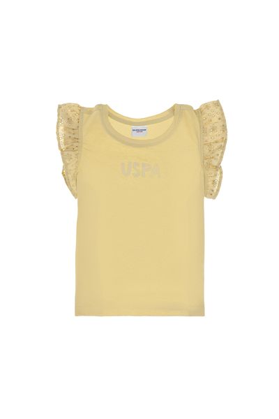 U.S. Polo Assn. Girl's Light Khaki T-Shirt 50301008-Vr183