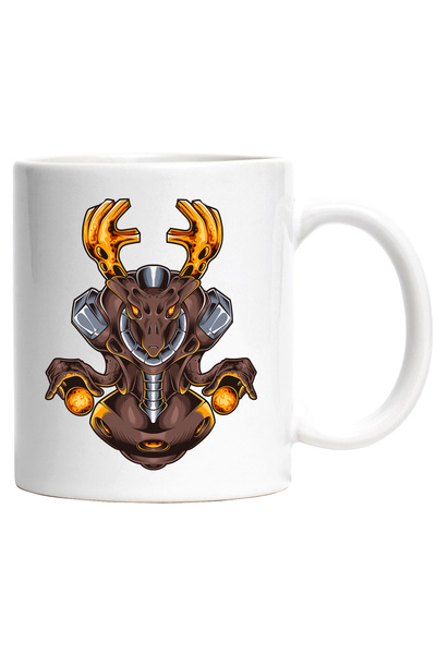 StoryGift Romania Cana Cu Extraterestru, Coarne, Robot, Sfere, Lava, Sci Fi, Multicolor 330 ml, Ce, Cu Maner Alb