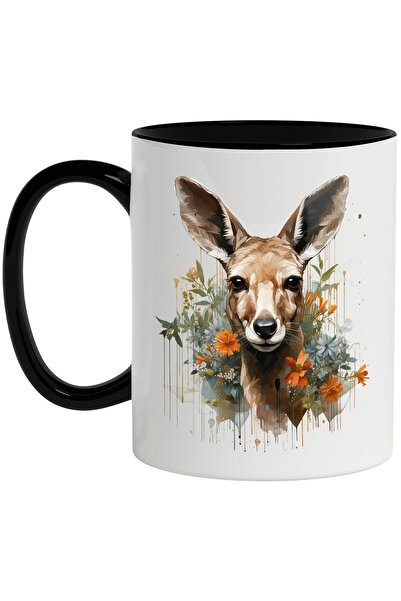 StoryGift Romania Cana Cu Caprioara, Frunze, Flori, Natura, Vegetatie, Multic...