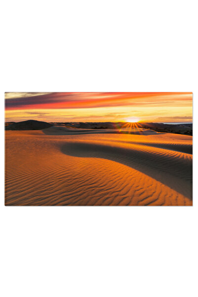 StoryGift Romania Tablou Canvas Peisaj Dune Aurii: Liniste Pe Plaja Cu Nisip ...