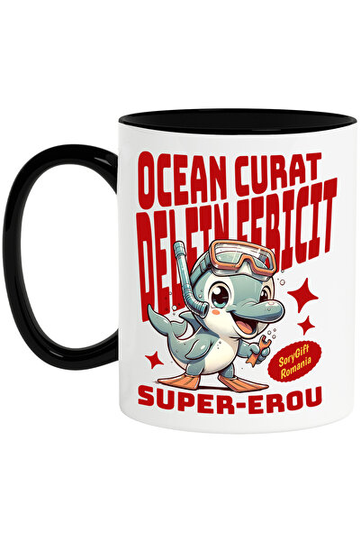 StoryGift Romania Cana ocean curat delfin fericit super-erou maritim, 330ml, ...
