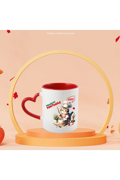 StoryGift Romania Chef cat mug, culinary delights for food lovers, 330ml, Ceramic, With, STG