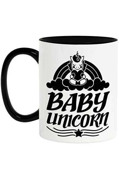 StoryGift Romania Cana cu un unicorn care tine o inima in brate cu textul "Ba...