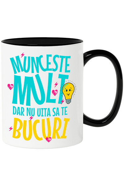 StoryGift Romania Mug with Inspirational Message Balance Work Hard But Don't ...