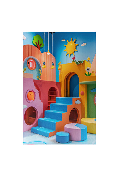 StoryGift Romania Tablou Canvas Loc De Joacă Pentru Copii Un Labirint Colorat...