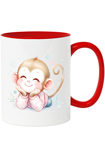 StoryGift Romania Cana cu o maimutica vesela | ilustratie | jungla | natura |...