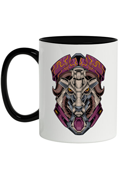 StoryGift Romania Cana Cu Cap De Taur, Cyberpunk, Mecha, Coarne, Sci Fi, Robo...