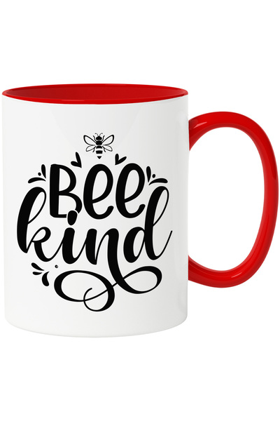 StoryGift Romania Cana cu inimioare si albina si textul "Bee kind" - fii buna...