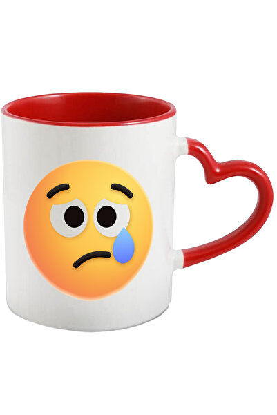 StoryGift Romania Cana Cu Emoticon, Emoji, Trist, Lacrima, Multicolor 330 ml,...