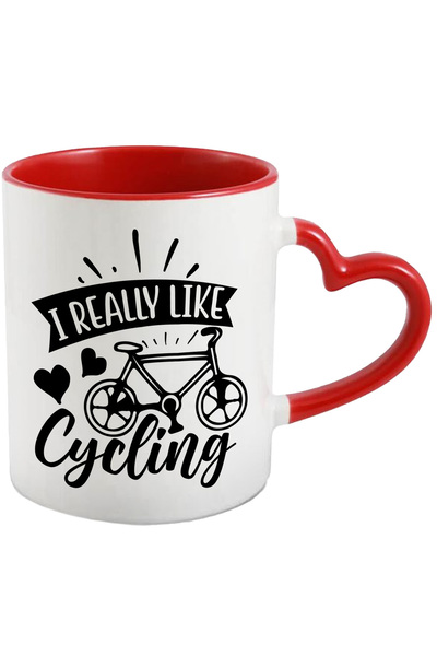 StoryGift Romania Cana cu inimioare pentru pasionatii de ciclism - bicicleta ...